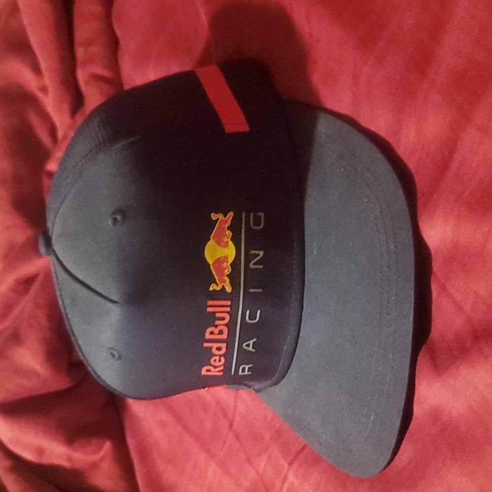 Redbull racing snap back hat. Red and blue